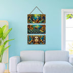 Artvibes Krishna With Flute Spiritual Wooden Wall Hanger for Home | Living Room | Spiritual Decor Items | Religious Wall Art | Wall Poster | Artwork| Stylish Modern Decor Item | Gift Items (WH_9439N)