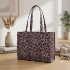 Stylique Women's Jute Cotton Tote Handbag | Large Office Shoulder Bag with Zipper | Premium Reusable Canvas Shopping Purse for Laptop, College, Travel, Picnic & Daily Use (Black)