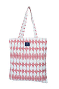 AQVA Printed Soft Cotton Canvas Tote Bag for Women | Trendy Stylish Multipurpose Handbag with Zipper | Shoulder Bag for Shopping, Grocery, Travel, Beach & Work | Ditto, Red