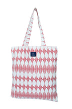 AQVA Printed Soft Cotton Canvas Tote Bag for Women | Trendy Stylish Multipurpose Handbag with Zipper | Shoulder Bag for Shopping, Grocery, Travel, Beach & Work | Ditto, Red