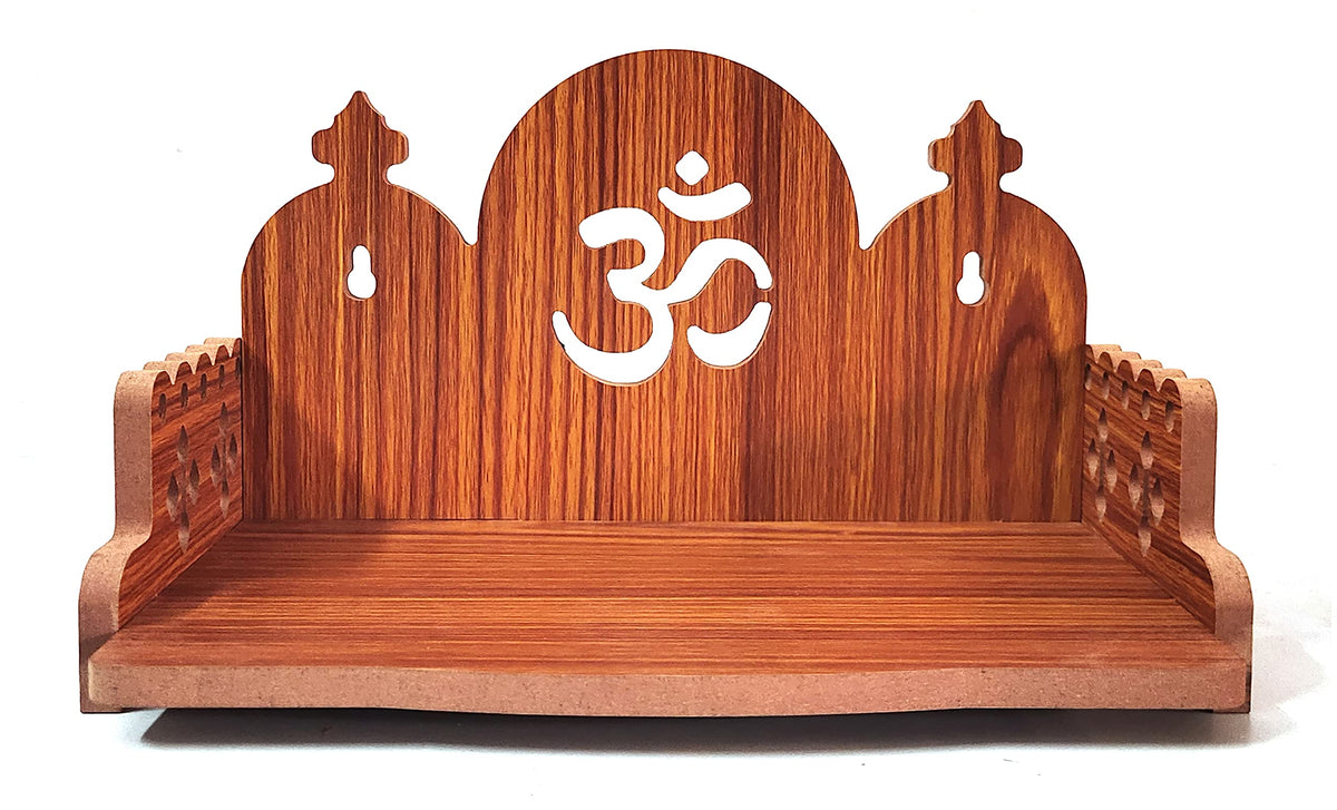 DIVOKAH® Plywood Small Wooden Temple for Home Office and Shop/sinhasan/Pooja Stand/Hindola (8.5 in * 6 in * 5.5 in) (8 MM Plywood Thickness) Wooden_3G