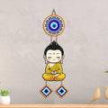 Artvibes Cute Buddha Evil Eye Wall Hanging for Home Entrance | Spiritual MDF Wall Decor | Meditation Room Vastu Wall Art for Living Room | Bedroom & Office | Gift Item (WH_8592N)
