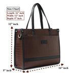 Pramadaa Pure Luxury Classic Madona Work Tote bags for women office use | hand bags for women's stylish | bags for women latest | Laptop Office Shoulder Handbag. (Mocha Brown)