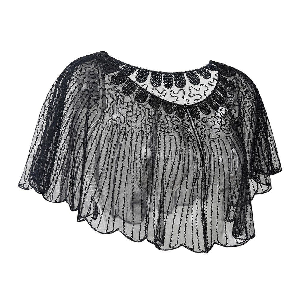 Generic Women Shawl Wrap Fashion Wedding Summer Formal Occasion Evening Evening Cape Black
