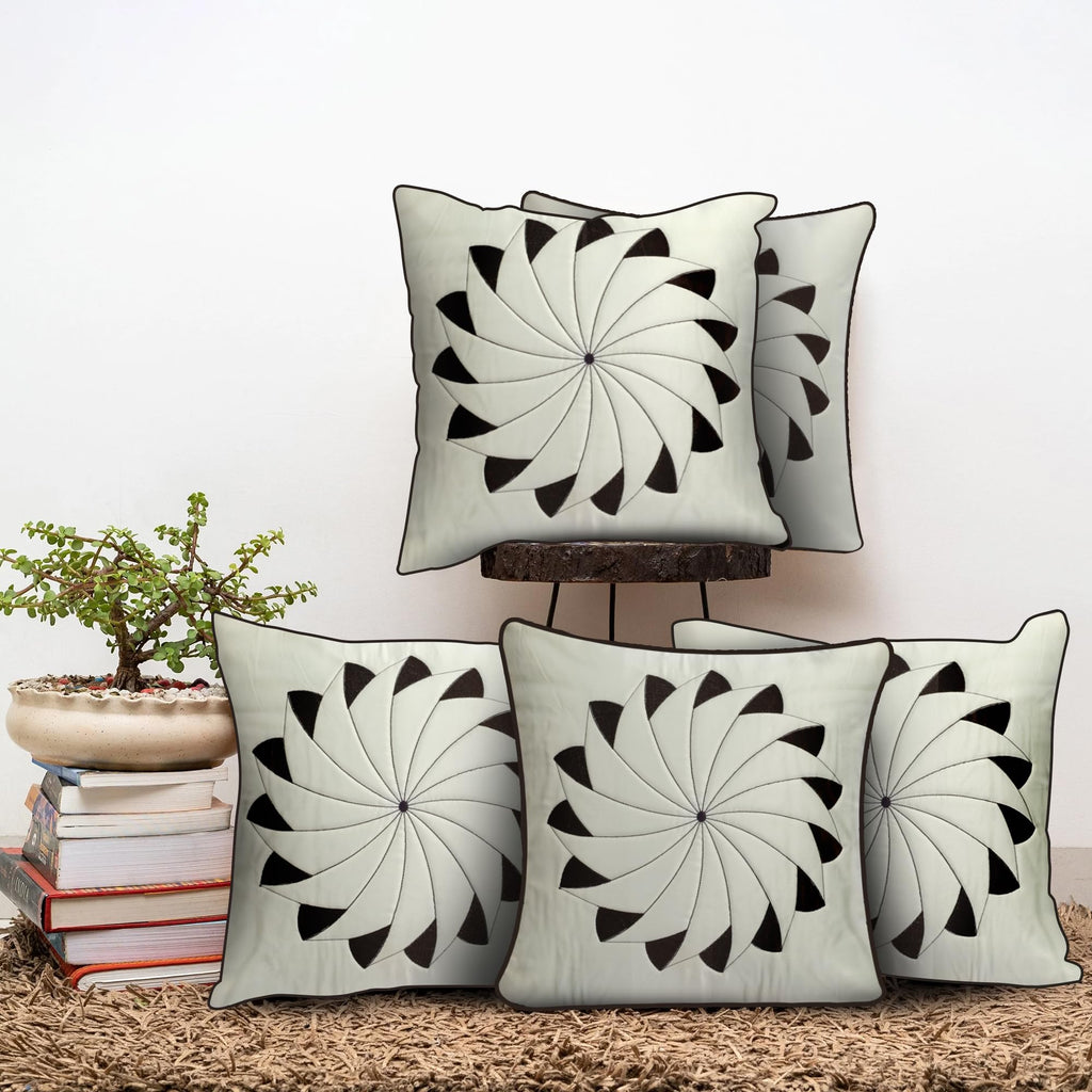 JDX Attractive Cushion Cover for Living Room and Sofa, 8075_Cream