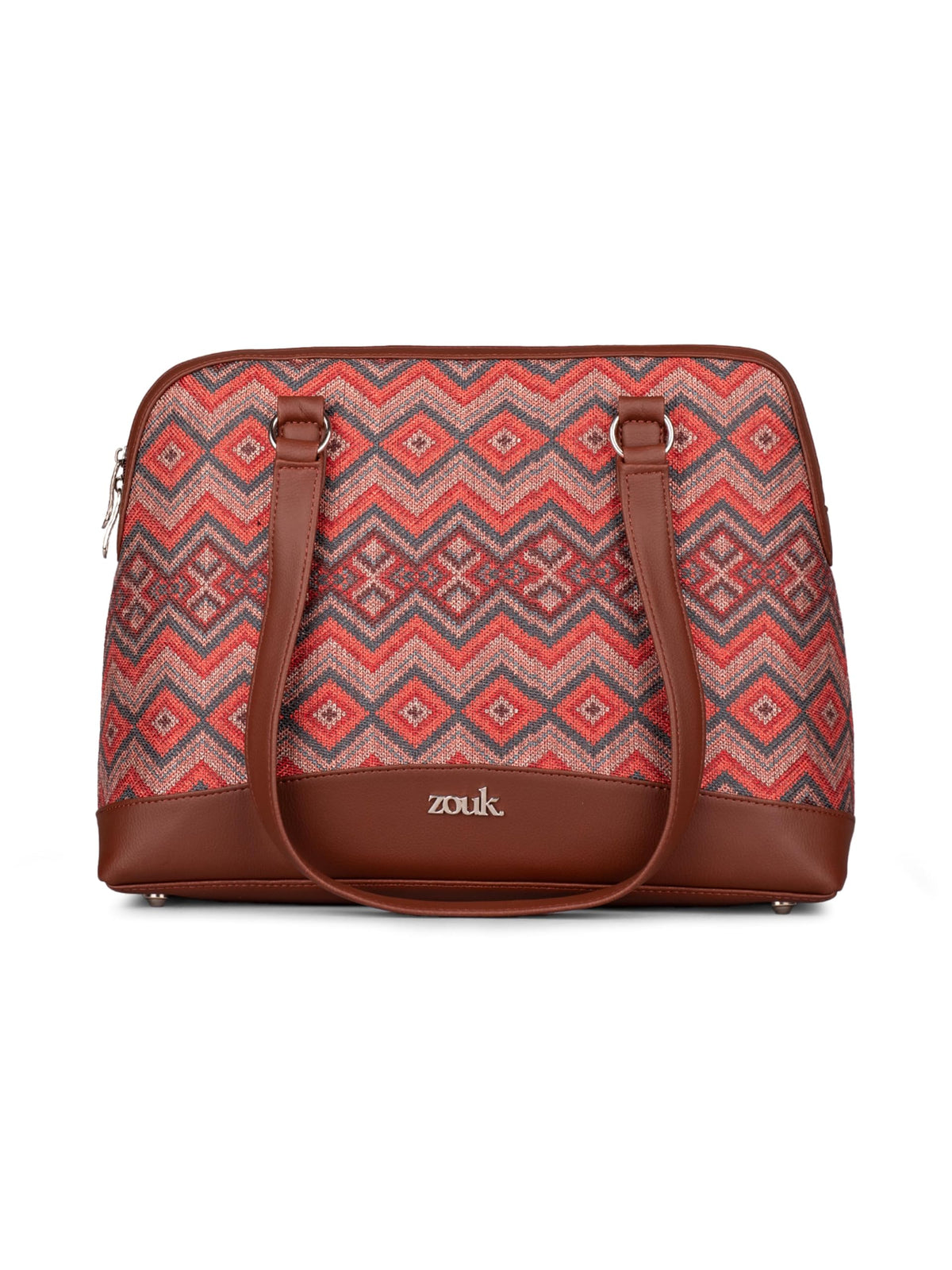 ZOUK Carry-All Work Bag | Stylish Handbag for Women Office Use | 13-Inch Laptop Compartment | Water-Resistant | Tote Bag for Office, College & Travel | Gwalior Weaves