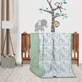 Trance Home Linen 100% Cotton | New Born Baby Blanket | Baby Dohar Swaddler Comforter | Warm Baby Essential (1 Year to 3 Year 100x140 Centimeters | Spring Green) Kafalo