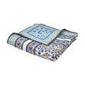 BLOCKS OF INDIA Hand Block Printed Cotton Single Size Reversible Malma Dohar for Summer (Blue Grey Jaal, 200 Tc) Kafalo
