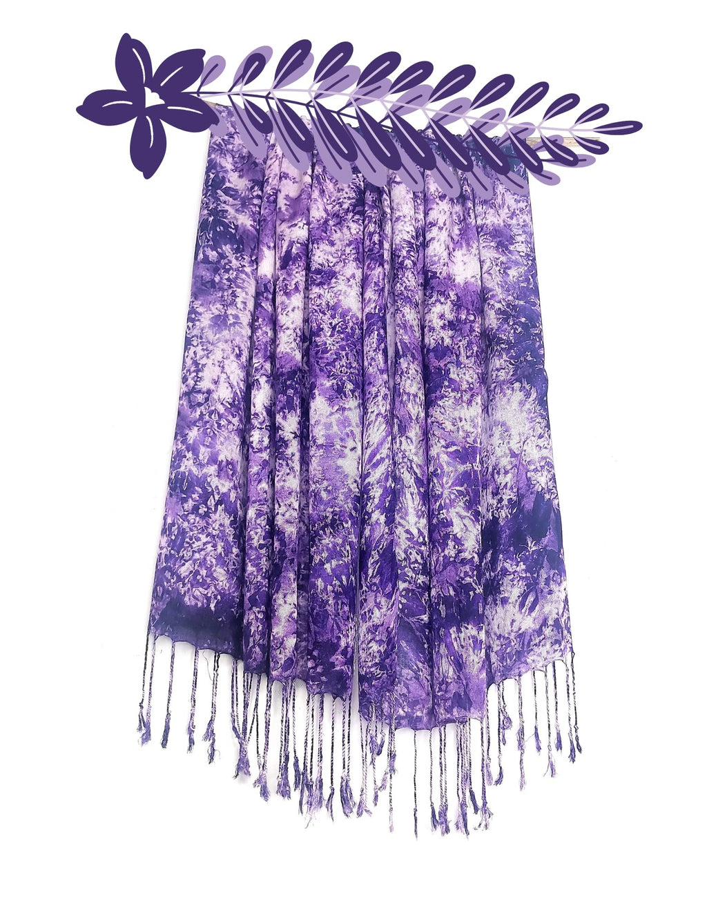 Chandwasia Rayon Shades Shibori Pattern Scarf, Scarves, Viscose Fabric Stole & Shawl Design for Men & Women for Summer & Winters