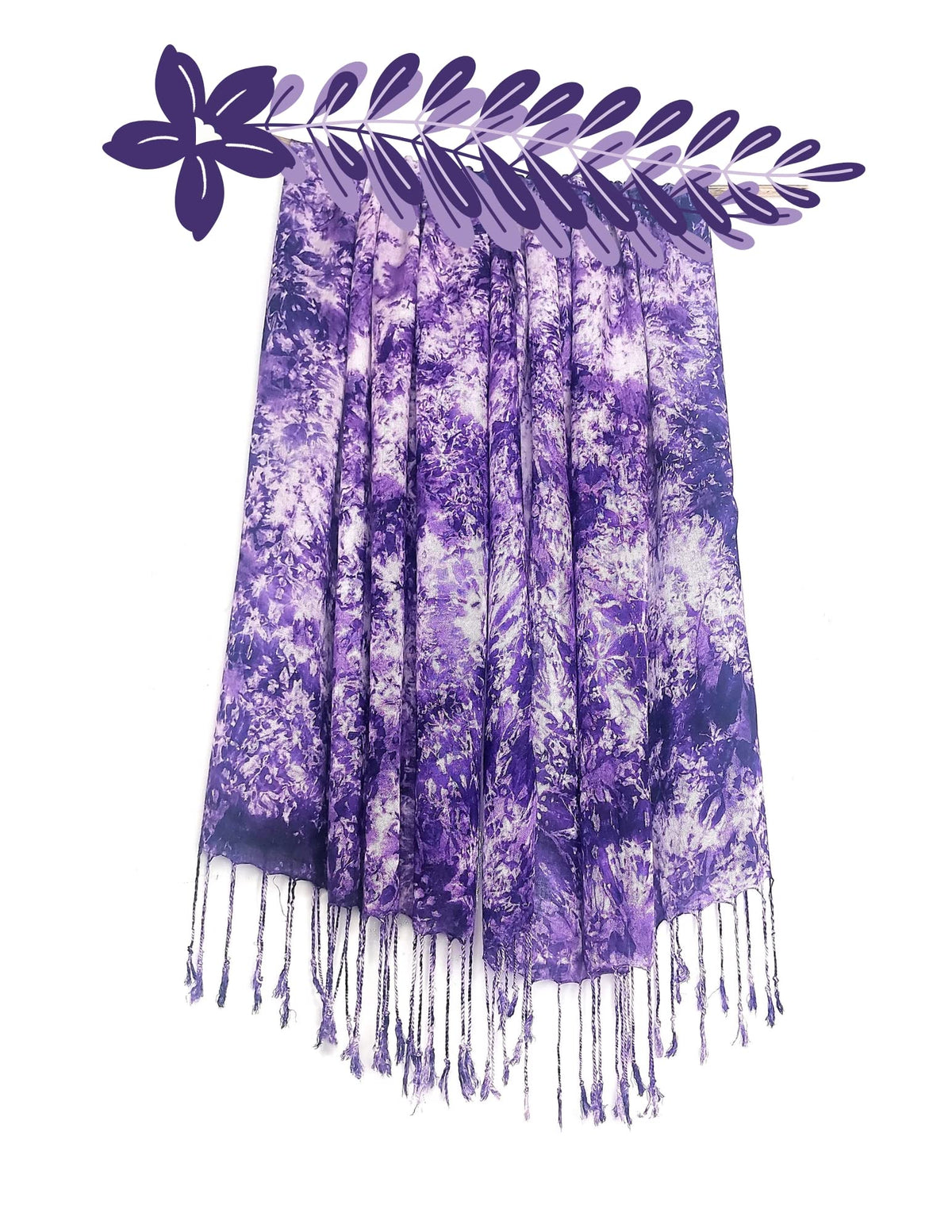 Chandwasia Rayon Shades Shibori Pattern Scarf, Scarves, Viscose Fabric Stole & Shawl Design for Men & Women for Summer & Winters