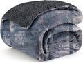 Cloth Fusion Sherpa Fleece AC Blanket for Winter, Double 88x90 inch Kafalo