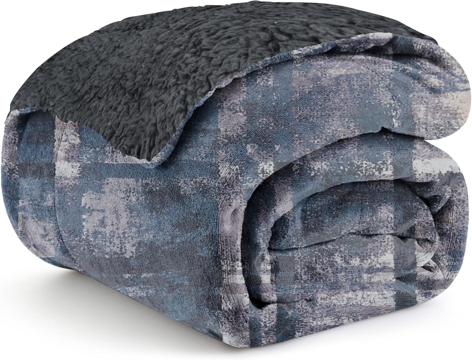 Cloth Fusion Sherpa Fleece AC Blanket for Winter, Double 88x90 inch Kafalo