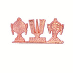 KridayKraft Tirupati Balaji Symbol Stand Shankh Chakra Tilak Copper Plating Finish Decorative for Car Dashboard Home & Office Table Showpiece Figurines,Religious Gift Idol...