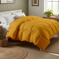 Day Care® 600 GSM Premium Comforter | Cloud Down Touch Microfiber Quilt | Heavy Warm Winter Blanket Rajai | Soft, Lightweight & Machine Washable - 60x90 Single Bed | Gold Yellow Kafalo