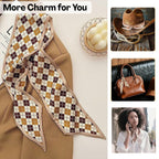 Flavizo 5pcs Hair Scarf Silk Scarf for Women Stylish, Soft Touch Elegant Pattern Scarves for Women | Lightweight | Hair & Neck Scarf | Gift Set | Versatile Wear