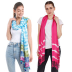 PALATT Cotton Scarf for Women | Lightweight Summer Stole for Women | Soft Breathable Ladies Scarf | Size 70 x 180 cm