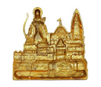 SRC CREATIONS Ram Mandir Architectural Model in Metal Shri Ram Birth Place Ayodhya, Deal for Home Temple, Home Decor Office & Gifts Height : 22 cm (Gold)