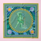 ULOS Women's Zodiac Signs Print Satin Scarf - Neck Scarf (Square) (22x22) (12 Designs)