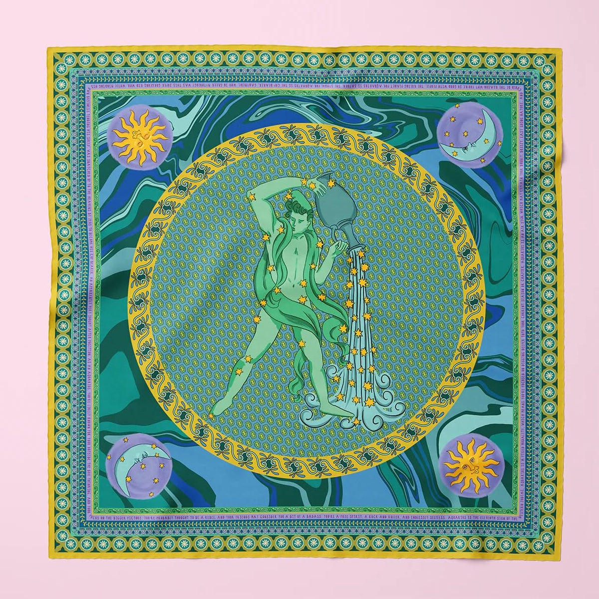 ULOS Women's Zodiac Signs Print Satin Scarf - Neck Scarf (Square) (22x22) (12 Designs)