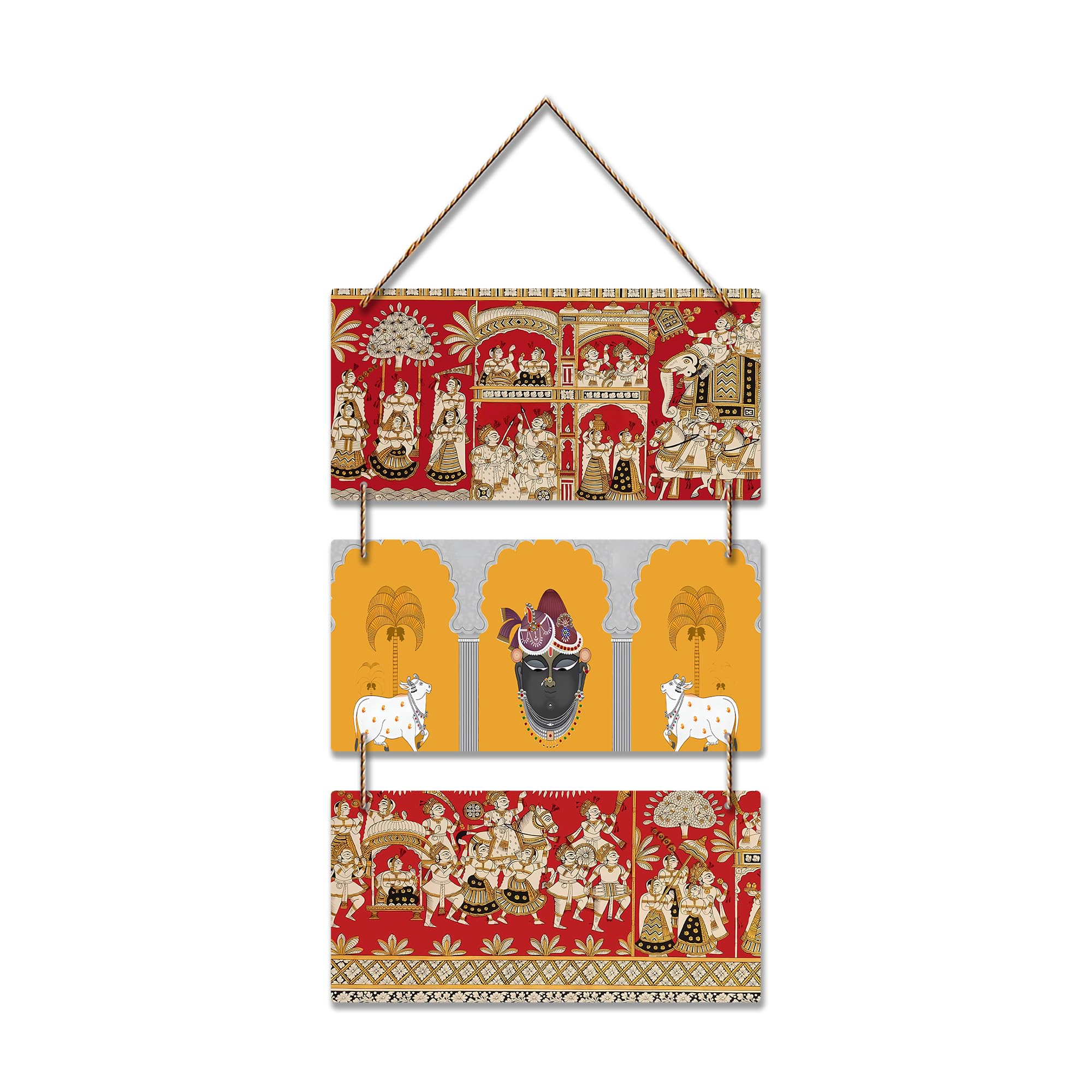 Artvibes Shreenathji Item Wall Hanging Home Decorative Wall Art for Living room | Religious Decor Items | Wall Poster | Graphic Art| Stylish Modern Decor Item | Gift Items (WH_9428N) | Art Prints