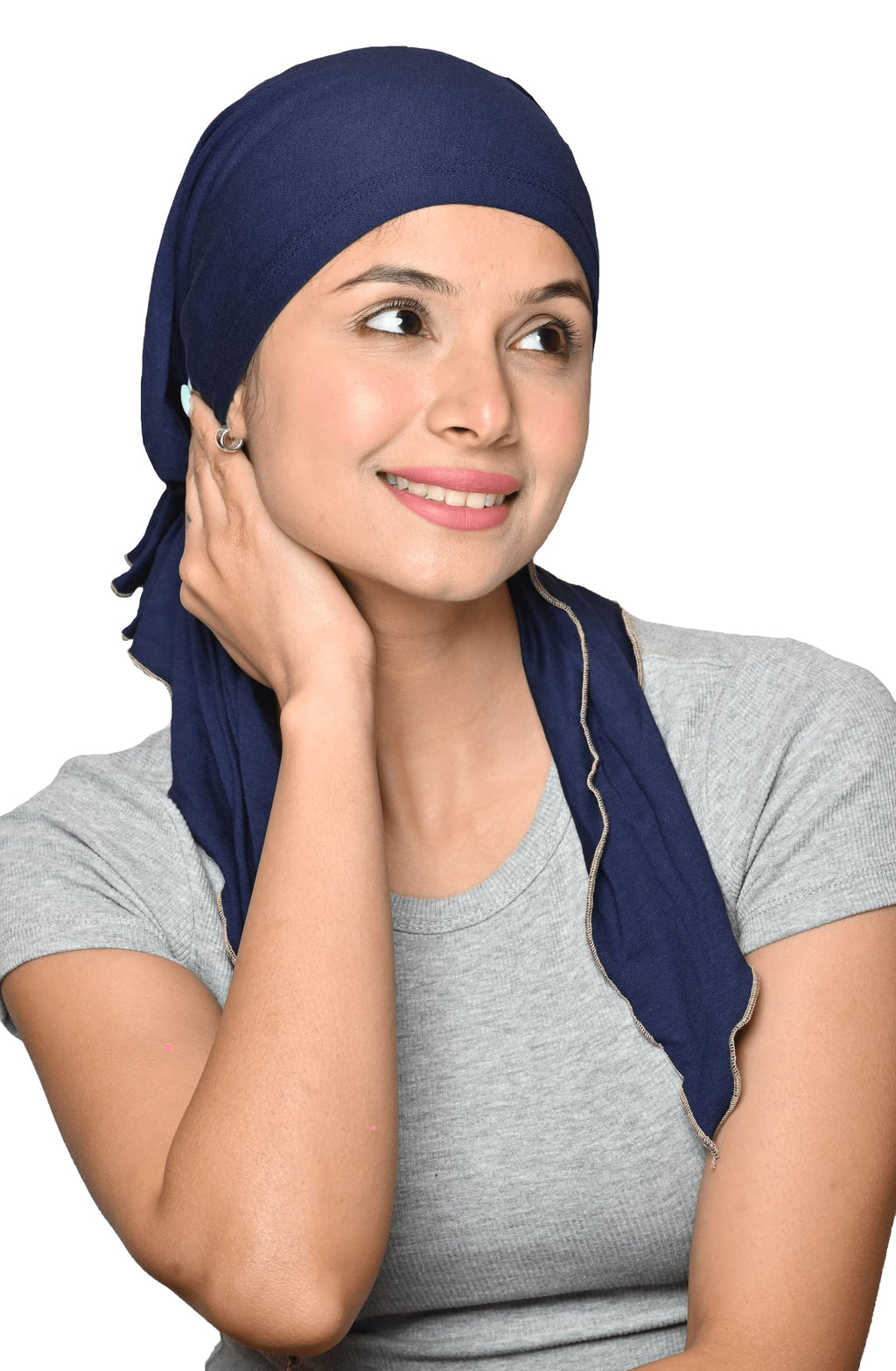 The Headscarves Women Bamboo Viscose Pre-Tie Chemo Hair Loss – Stylish Chemo Headwear, Soft Hijab Wrap, Bamboo Turban Scarf, Breathable Cancer Head Cover Free Size