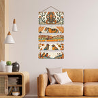 Artvibes Lord Ganpati & Divine Nature Auspicious Wooden Art Work Wall Hanging | Spiritual Decor Items | Paintings | Wall Poster | Vastu Art Prints| Stylish Modern Decor Item | Ideal Gifts (WH_6733N)