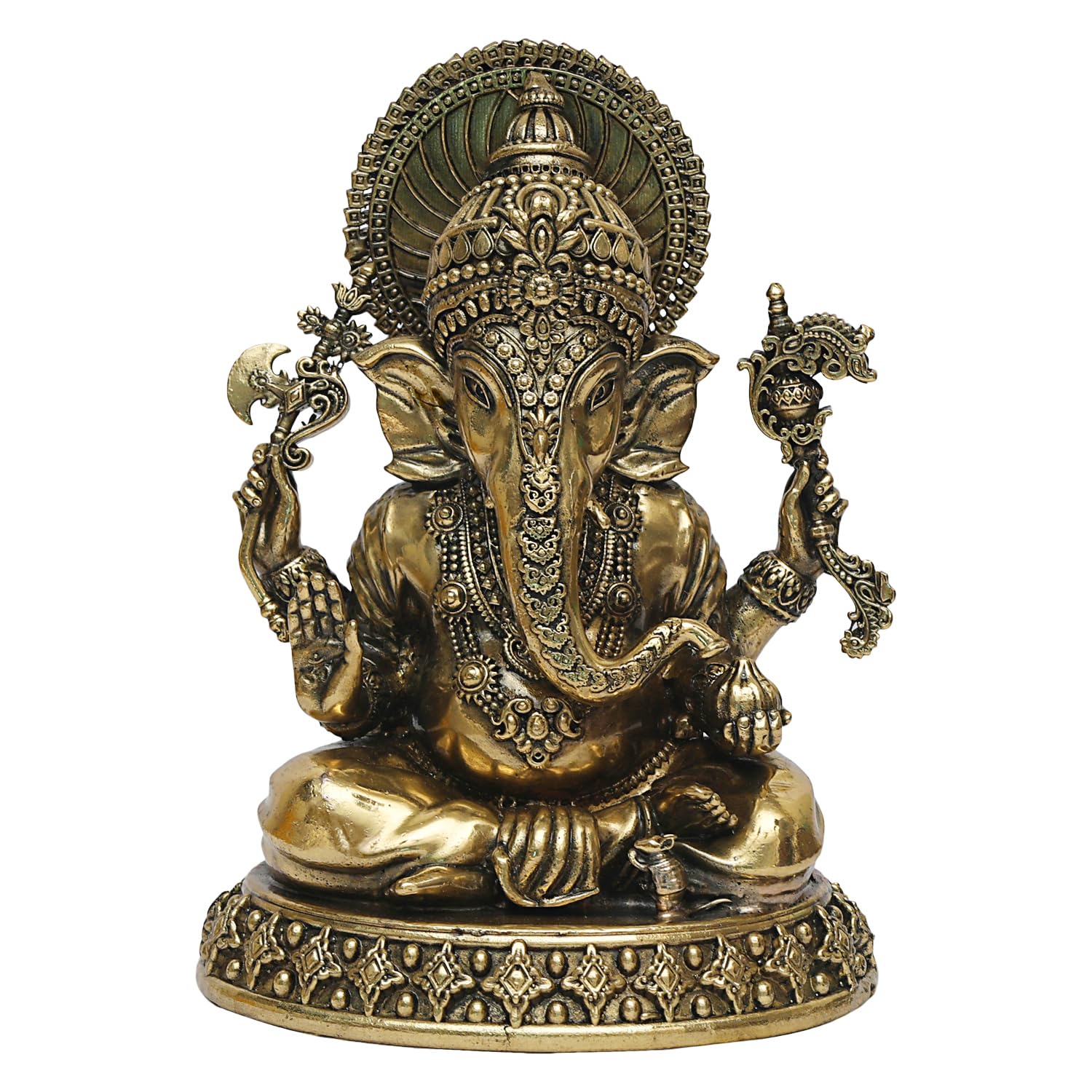 ARTVARKO Brass Superfine Lord Ganesh Murti Ganesha Idol Ganpati Brass Vinayaka Statue for Home Decoration Puja Gift 3 Inch