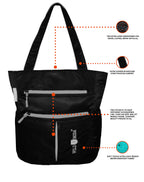WILD MODA Kareena Women's Multipurpose Shoulder and Tote Bag (Black)