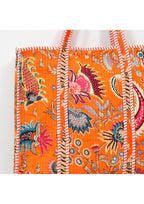 Yda fashion Quilted Cotton Tote Bag – Reusable Large Shopping Bag for Women & Men, Lightweight Eco-Friendly Grocery Tote with Printed Design, Shoulder Bag for Travel, Beach & Daily Use