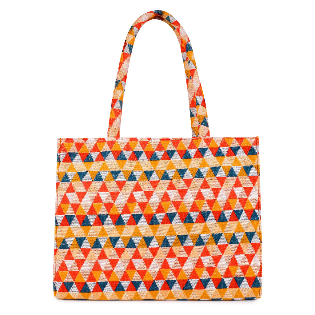 Lady Quinton Stylish Jute Tote Bag For Office and Laptop, Shopping Shoulder Bag, Shoppers Tote Handbags Lightweight Waterpoof Big Size, Grocery Bag, Eco Friendly Bags For Shopping For Women (ORANGE)
