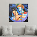 VIBECRAFTS 3 Pieces Radha Krishna Canvas Wall Painting Fitted With Wooden Frame For Home | Office | Living Room | Gifts (PTVC3Pcs1_9546)