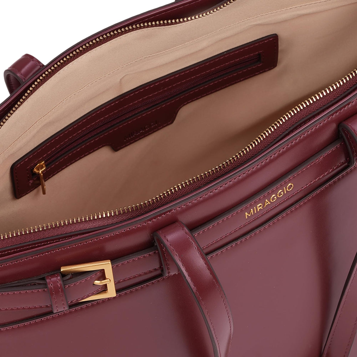 Miraggio Seoul Tote Bag For Women Office Use | Tote Bags For Women Stylish Main Compartment Can Fits Upto 15 Inches Laptop | Structured Shoulder Tote Bag (Wine)