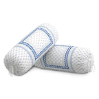 BLOCKS OF INDIA Cotton Hand Block Printed Bolster Cover | Booster Cover with Drawstring | Round Long Pillow Cover for Bed | Dewan Pillow Cover Set 16 X 32 | Set of 2 (Blue BUTI)