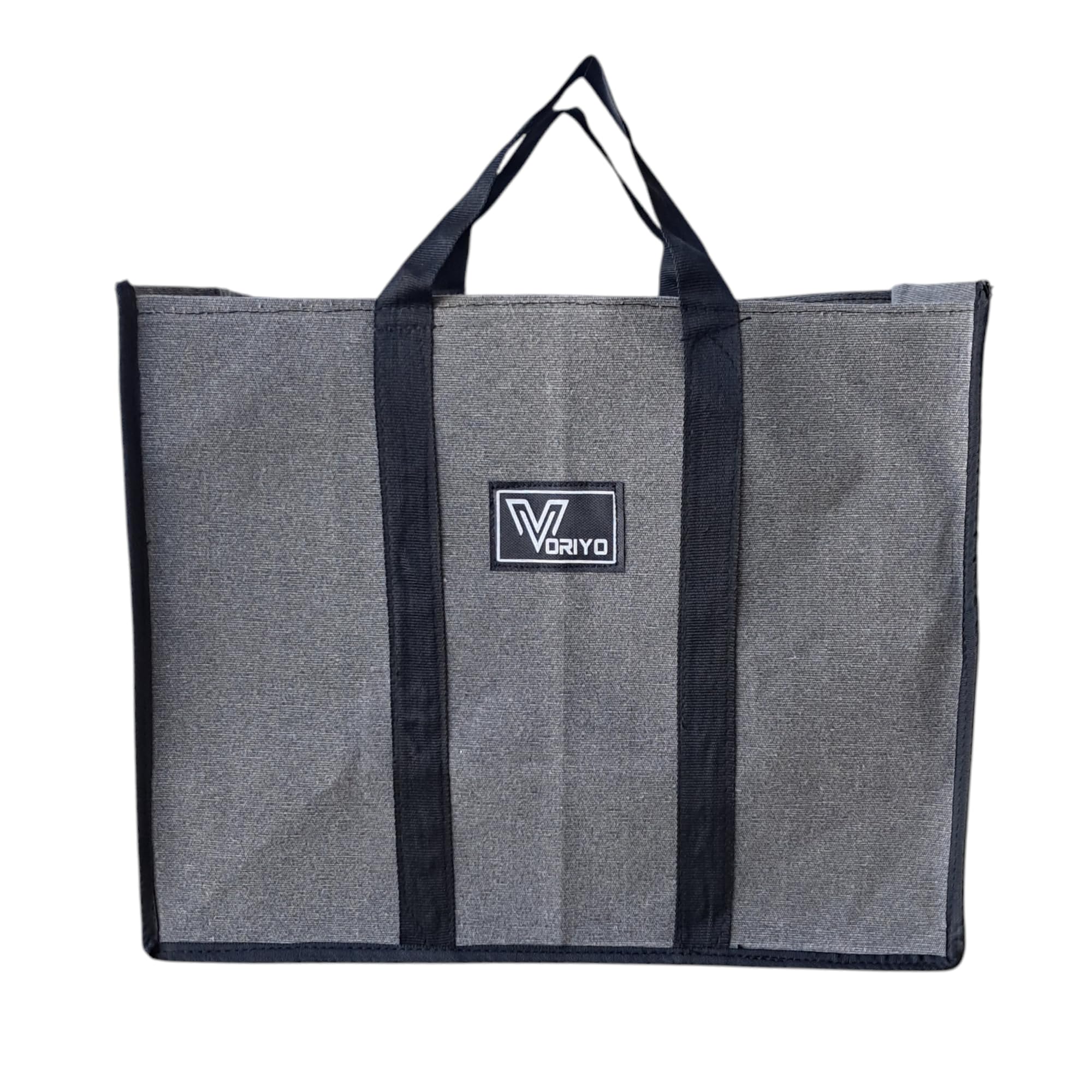 VORIYO Travel Shopping Grocery Tote Bag Foldable for Multipurpose Shopper Bag Eco Cotton Daily Use with Strong Handles (Pack Of 2) (TV02SE)
