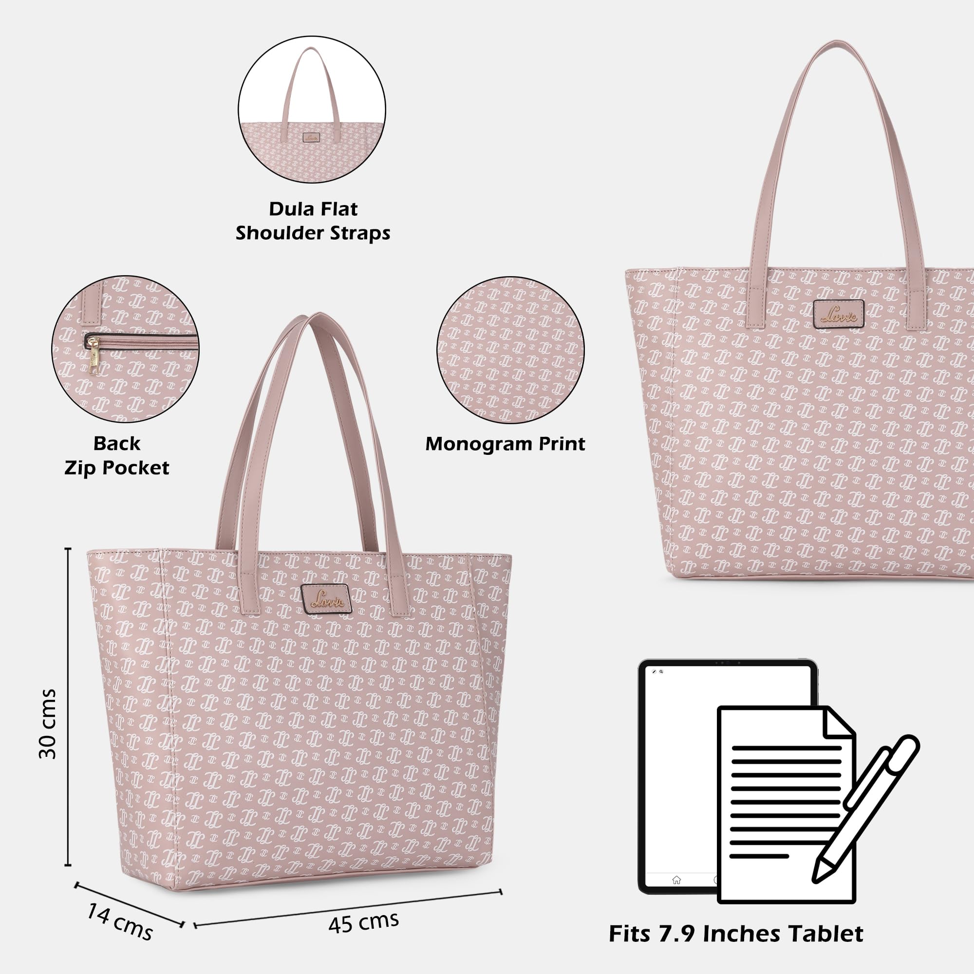 Lavie Women's Malgana Tote Handbag | Tote Bag For Work | Ladies Purse | Stylish Shoulder Bag | Gift for Women