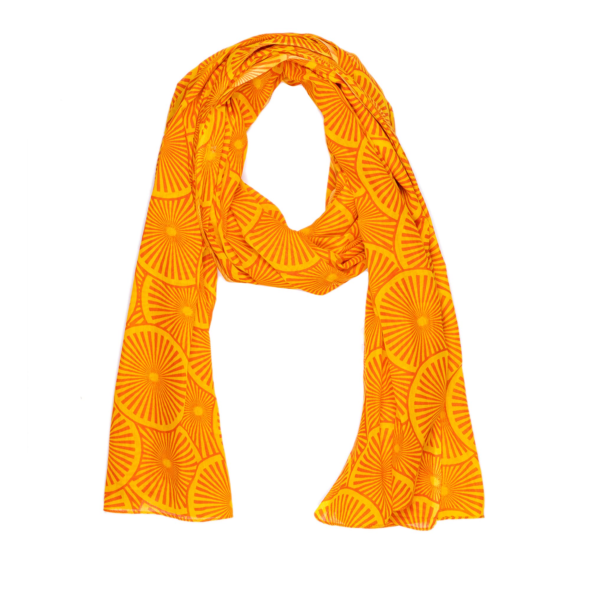 AQVA Printed Cotton Scarf for Women Stylish (Ansh Yellow Steroid Crimson) | Head and Face Cover Scarf for Girls with 100% Cotton | Soft & Lightweight Scarves/Stoles for all Weather.