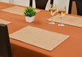 Yellow Weaves Jute Texture Table Mats/Placemat 6 Pieces (Beige, 32 X 47 CM) Kafalo