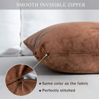 AAZEEM Decorative 12 x 12 Inch Throw Pillow Covers Set of 3 | Super Soft Velvet Pillows|Fall Pillowcase for Living Room Bedroom Sofa Couch Cushion Cover | Velvet