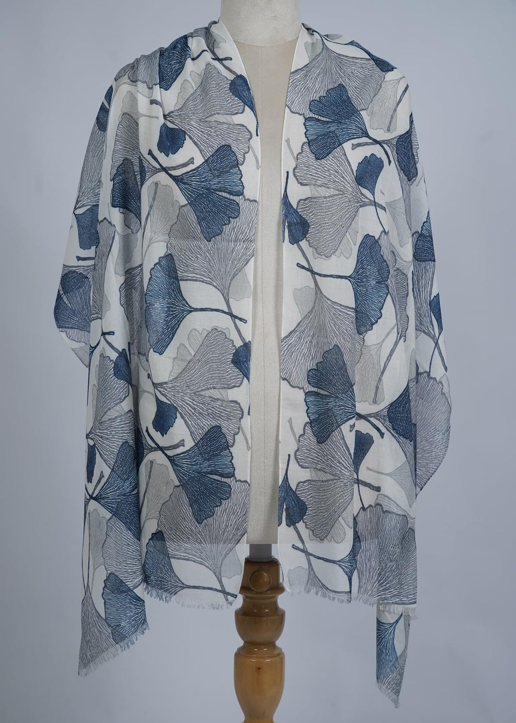 VIC Cotton Modal Digital Print Scarf for Women | Digital Print Designer Stole | Soft Lightweight Luxury Wrap | Premium Silk Modal Blend | 55 x 170 cm | VIC-SM-DP5517 (ginkgo leaf)