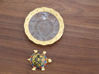 KridayKraft Kachhua (Turtle) with Glass Plate for Vastu Feng Sui,Kachua Yantra for Good Luck & Evil Eye Protection,Metal Tortoise Staute Animal Showpiece Figurine & Gifting Items...