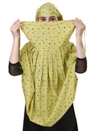 7 season's Girls Cotton Short Scarf Cum Mask Universal Size/Usable For Vehicle Driver For Sunlight Uv Protection/White Printed Design (Mehndi Star Long, Free), For Female