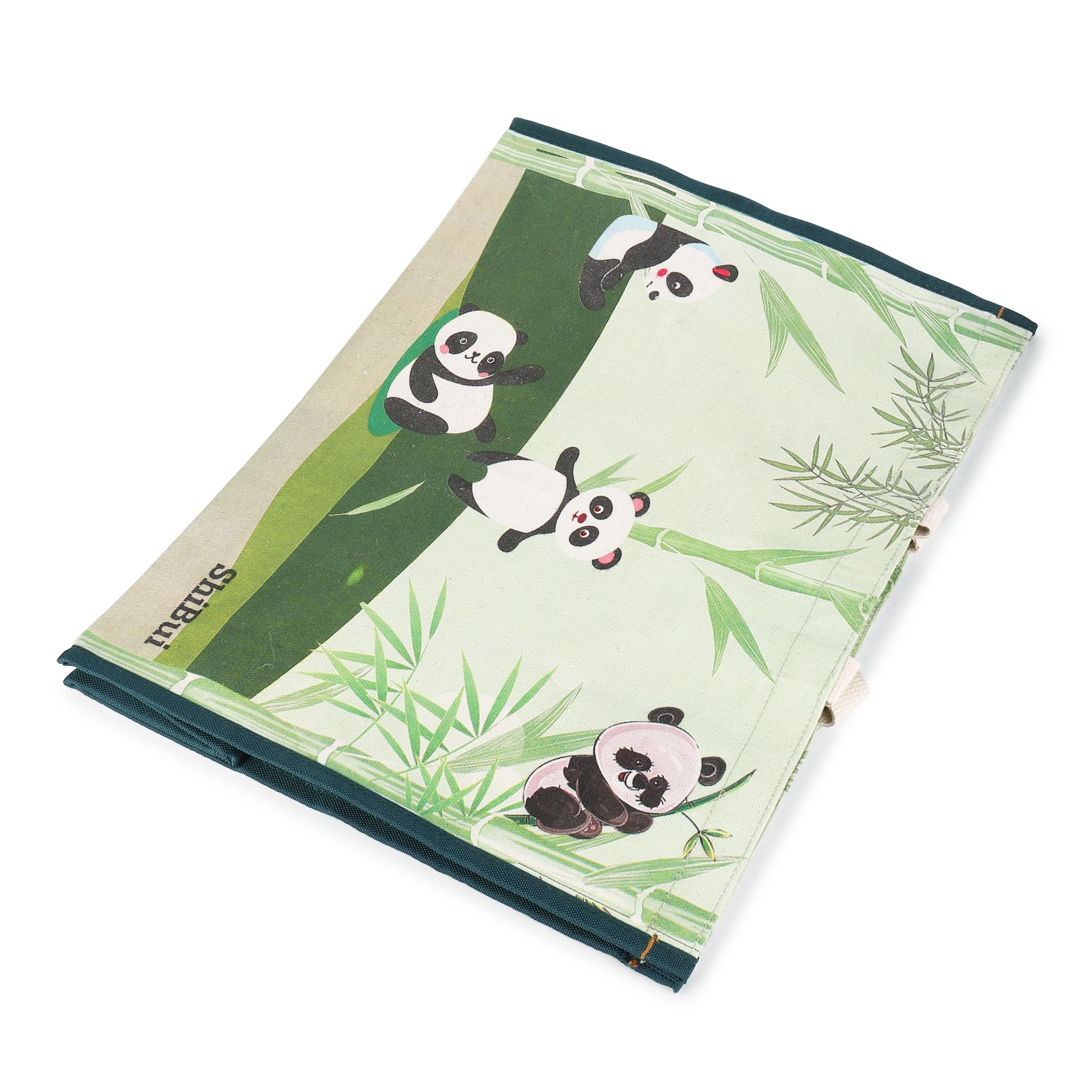 SHIBUI Big Heavy Duty Large Eco Waterproof Cotton Canvas Cloth Grocery Shopping Bag for Men Ladies Vegetable Milk Fruits with Hand Carry Handle Lunch Box Jhola Tote Bags (1, Panda Print)