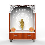 PD Craftozone Decorative Ganpati-MAA Lakshmi Cutouts for Temple and Table | Festival Home Decor for Pooja Stand, Home and Kitchen Temple and Festival Celebration | Golden