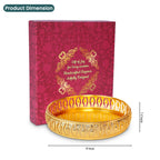R Ayurveda Copper German Silver Golden Tray (6-Inch) – Decorative Gift for Diwali, Wedding, Anniversary & Festivals | Includes Gift Box for Wedding,Housewarming,Birthday,Gathering retrun Gift