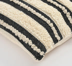 Furnistitchs Premium Decorative Throw Cushion Pillow Cover Boho Home Decor - Living Room Bedroom Couch Sofa Cushion Covers 16 inch x 16 inch (1, Cream Stripes)