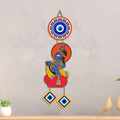 Artvibes Cute Kanha Evil Eye Wall Decor for Main Door Entrance | Nazar Protection Hanging for Home Temple Living Room Bedroom | Good Luck Vastu Decorative Gift (WH_8574N)