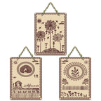 Artvibes Warli Village Life Home Decorative Wall Art MDF Wooden Wall Hanger for Living Room | Art For Wall | Wall Sculpture | Signs & Plaques | Aesthetic Wooden Decor | Gift Items (WH_9626N), Set of 3
