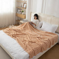 HOKIPO Fleece AC Blanket Double Bed Queen, 200X230 Cm / 6.5X7.5 Feet, Beige (AR-5259-BGE) Kafalo