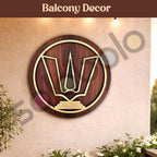 SOLOBOLO Shanku Chakra Naman - A Sacred Symbol of Lord Venkateswara/Balaji MDF Spiritual Wall Hanging | Mandir & Home Temple Decor for Pooja Room, Office & Entrance (6 Inch)