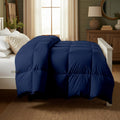 Day Care® Cloud Loom 500 GSM Filling Microfiber Comforter | Warm Winter Quilt Blanket Rajai | Soft, Breathable & Durable Bedding | 60x90 Single Bed - Navy Blue Kafalo